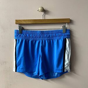 Vintage Y2K Xersion Blue & White Stripe Athletic Shorts Size S GUC